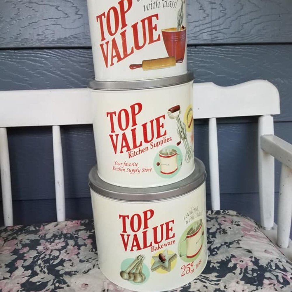 Tin Canister Set - Vintage
